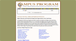 Desktop Screenshot of campusprogram.com
